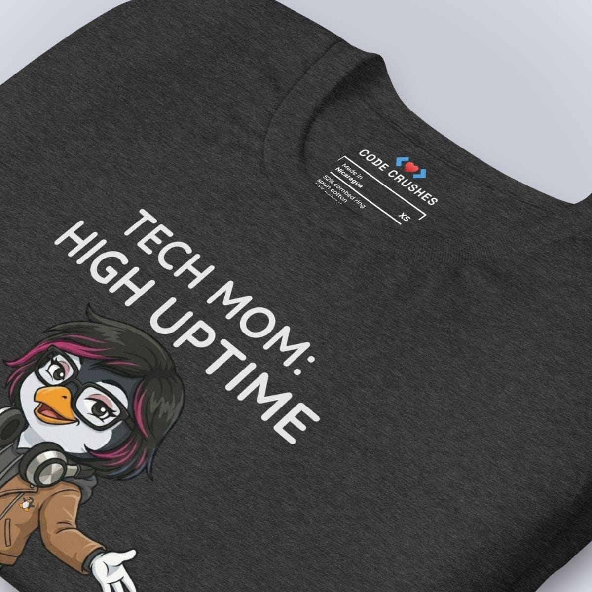 Code Crushes T-SHIRT Tech Mom: High Uptime. Please Reboot. T-Shirt