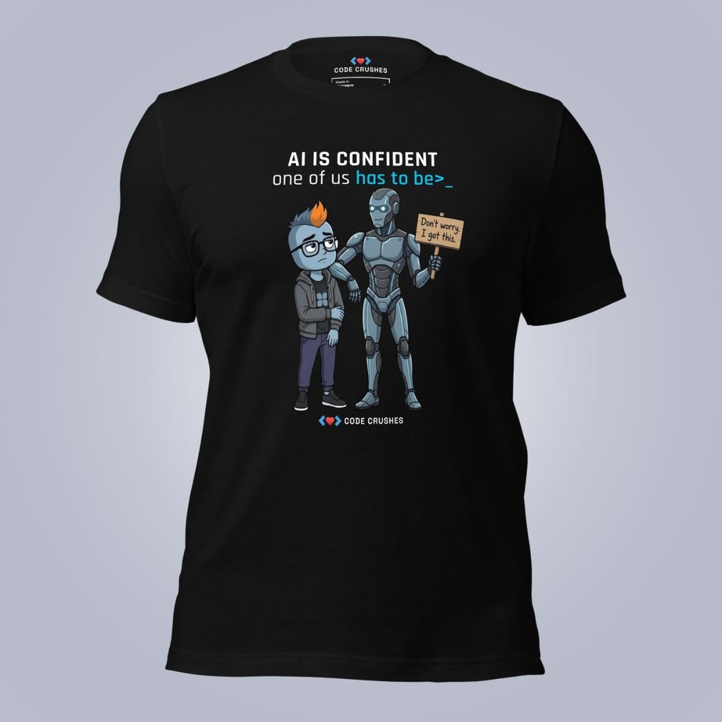 AI Is Confident. One of Us Has to Be. T-Shirt