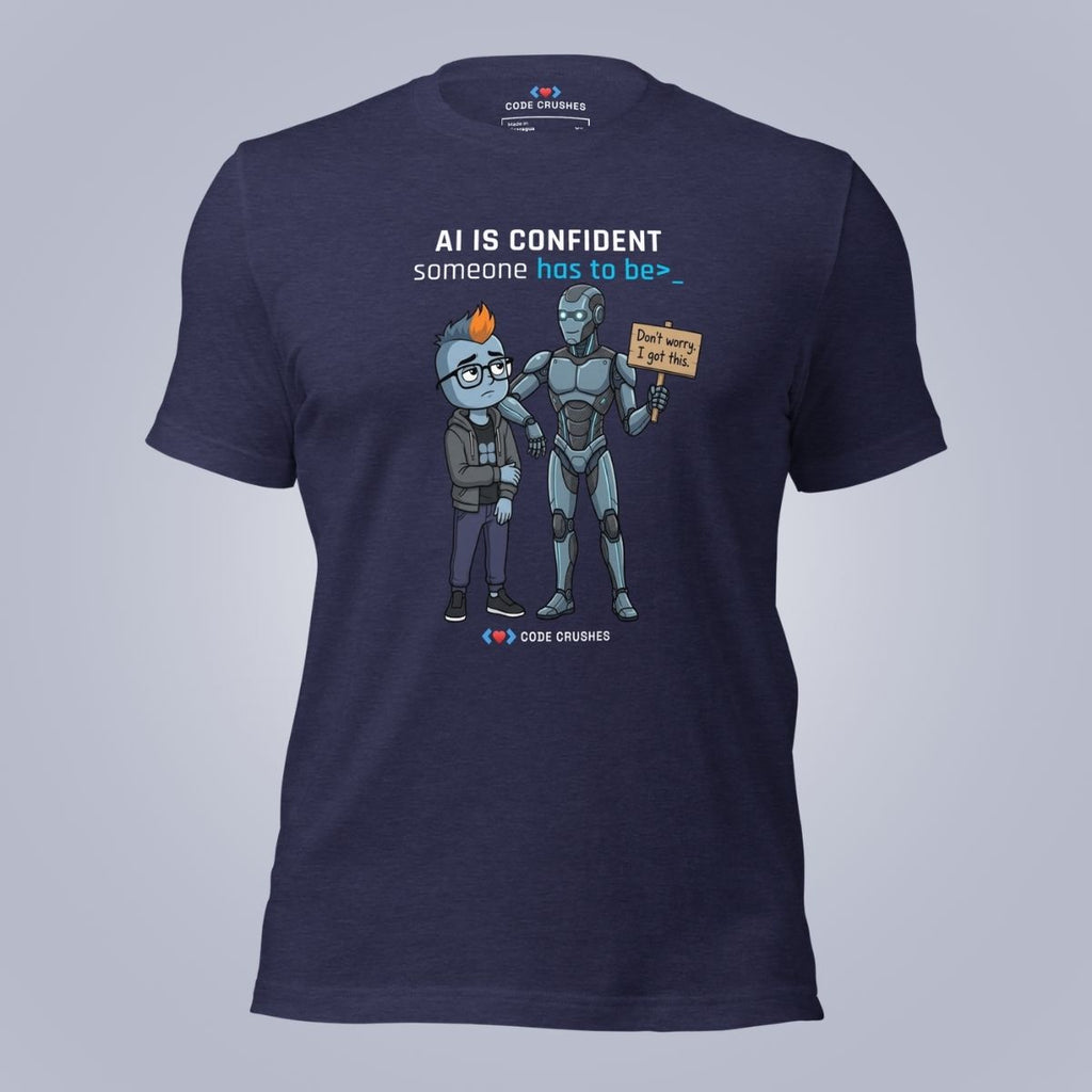 AI Is Confident. Someone Has to Be. T-Shirt