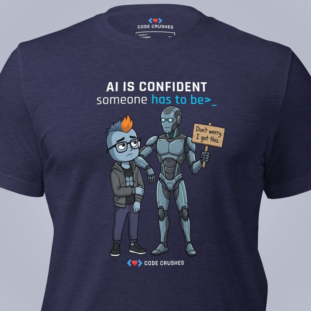 Code Crushes T-SHIRT AI Is Confident. Someone Has to Be. T-Shirt