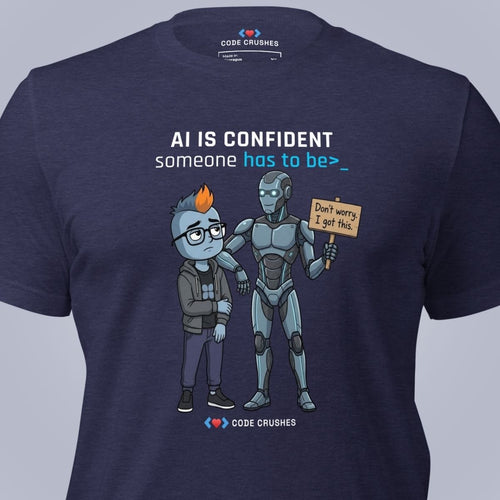 Code Crushes T-SHIRT AI Is Confident. Someone Has to Be. T-Shirt