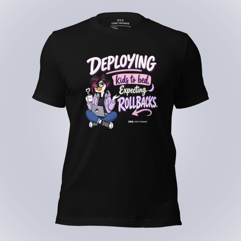 Code Crushes T-SHIRT Black / S Deploying Kids To Bed T-Shirt