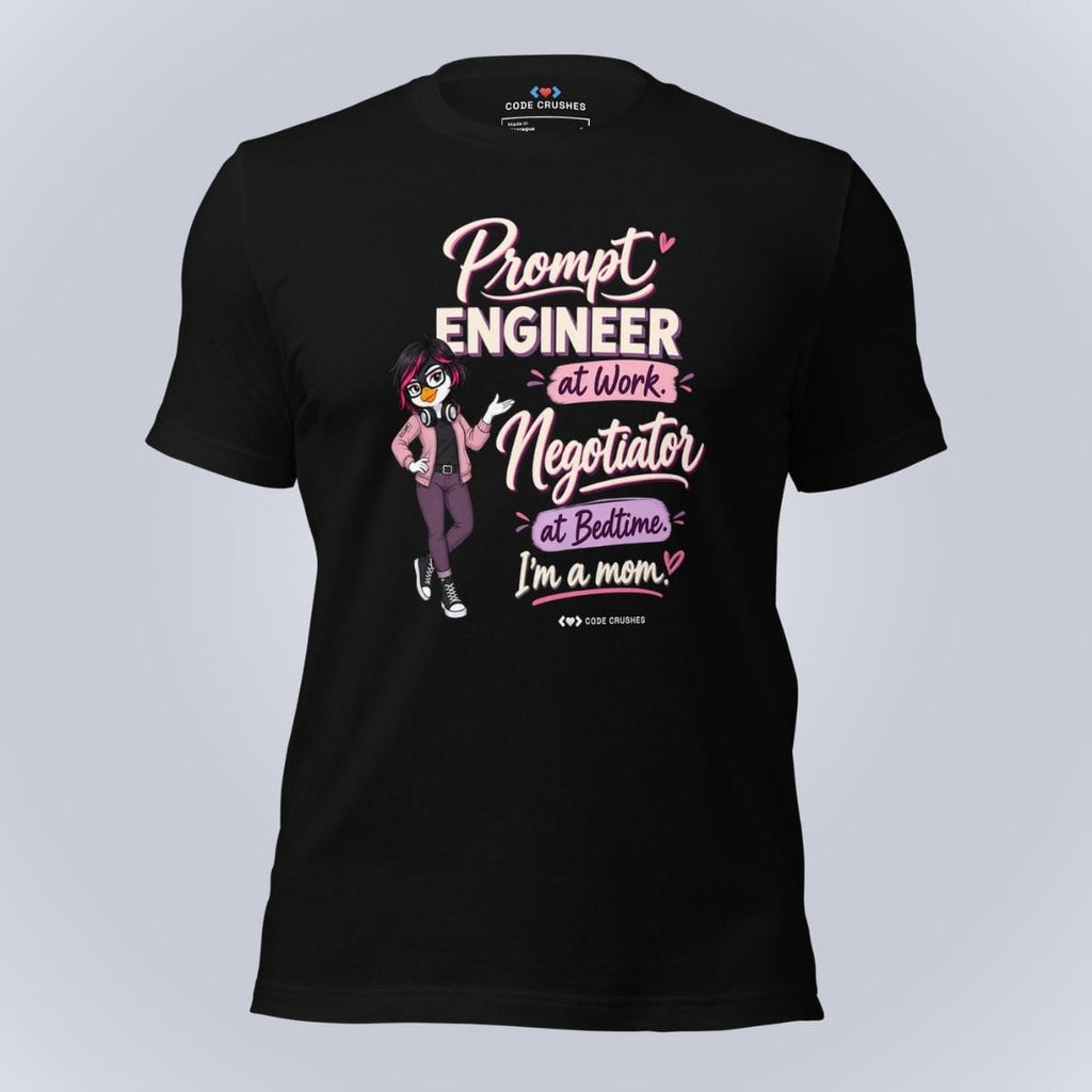 Code Crushes T-SHIRT Black / S Prompt Engineer At Work T-Shirt